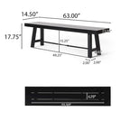 Catriona Outdoor Rustic Acacia Wood Bench by Christopher Knight Home