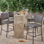 Neal Outdoor Wicker Bar Stools by Christopher Knight Home
