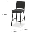 Neal Outdoor Wicker Bar Stools by Christopher Knight Home