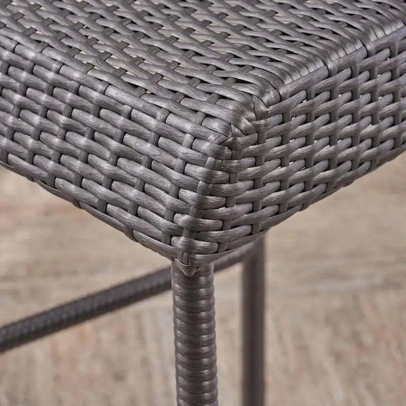 Neal Outdoor Wicker Bar Stools by Christopher Knight Home