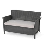 St. Lucia Outdoor Wicker Loveseat by Christopher Knight Home