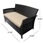 St. Lucia Outdoor Wicker Loveseat by Christopher Knight Home