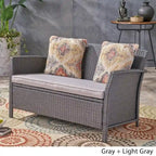 St. Lucia Outdoor Wicker Loveseat by Christopher Knight Home