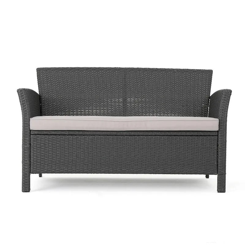St. Lucia Outdoor Wicker Loveseat by Christopher Knight Home