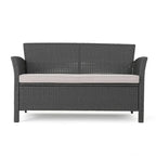 St. Lucia Outdoor Wicker Loveseat by Christopher Knight Home