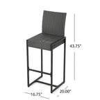 Conway Outdoor Wicker Barstools (Set of 4) by Christopher Knight Home