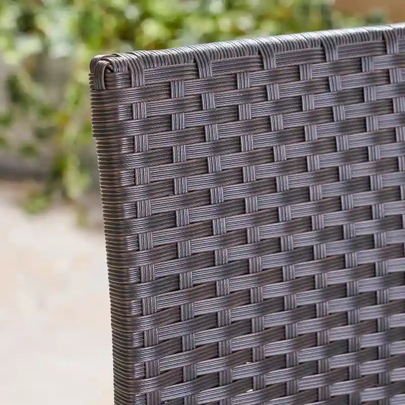 Conway Outdoor Wicker Barstools (Set of 4) by Christopher Knight Home