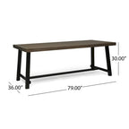 Lyons Outdoor Rustic 8-seater Dining Set by Christopher Knight Home