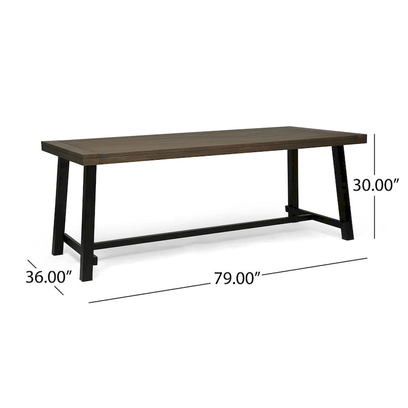 Lyons Outdoor Rustic 8-seater Dining Set by Christopher Knight Home