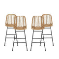 Sawtelle Outdoor Wicker Barstools (Set of 4) by Christopher Knight Home