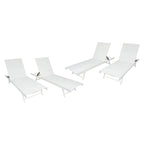 Salton Outdoor Aluminum Mesh-seat Chaise Lounge (Set of 4) by Christopher Knight Home