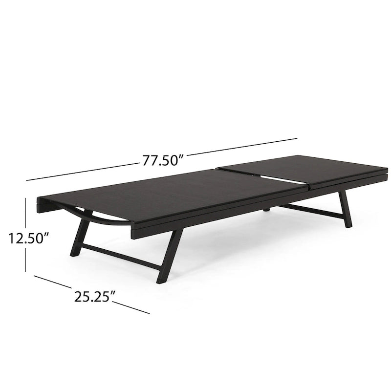 Salton Outdoor Aluminum Mesh-seat Chaise Lounge (Set of 4) by Christopher Knight Home