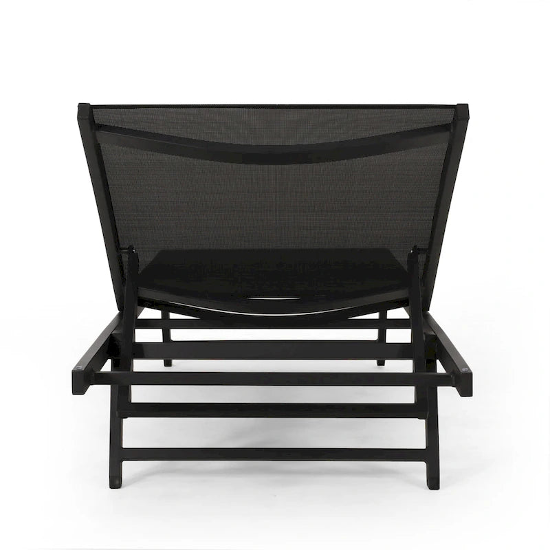 Salton Outdoor Aluminum Mesh-seat Chaise Lounge (Set of 4) by Christopher Knight Home