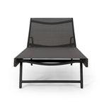 Salton Outdoor Aluminum Mesh-seat Chaise Lounge (Set of 4) by Christopher Knight Home