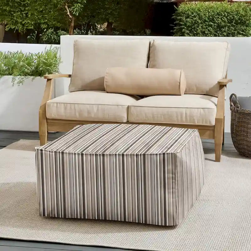 Sorra Home Sunbrella Outdoor Corded Bean Pouf