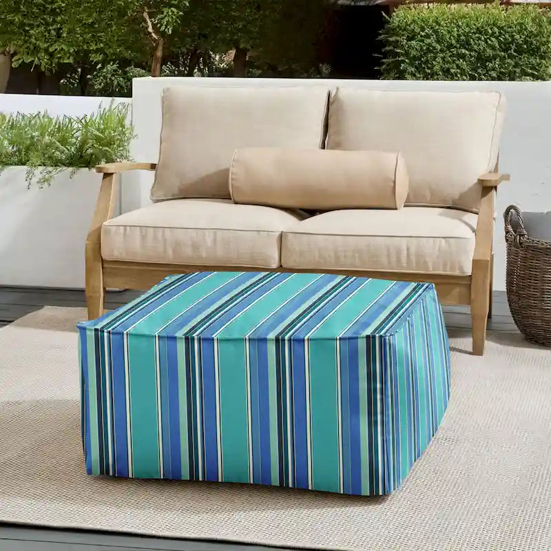 Sorra Home Sunbrella Outdoor Corded Bean Pouf