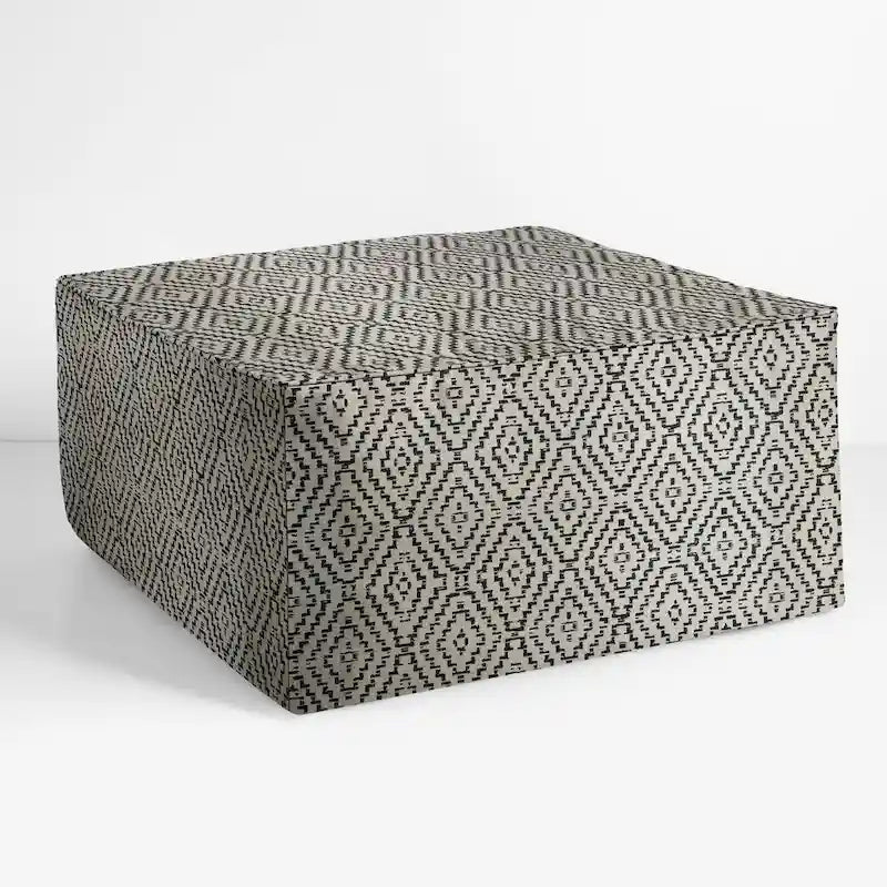 Sorra Home Sunbrella Outdoor Corded Bean Pouf
