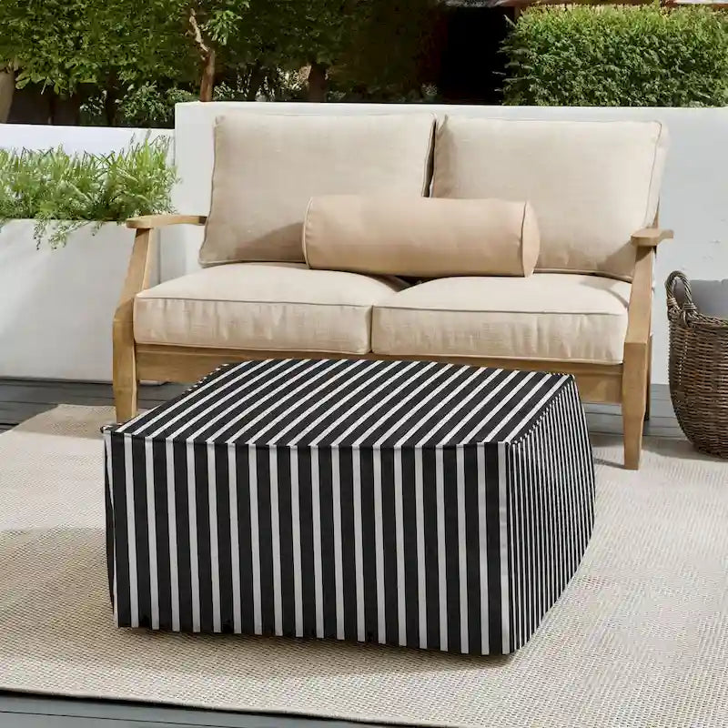 Sorra Home Sunbrella Outdoor Corded Bean Pouf