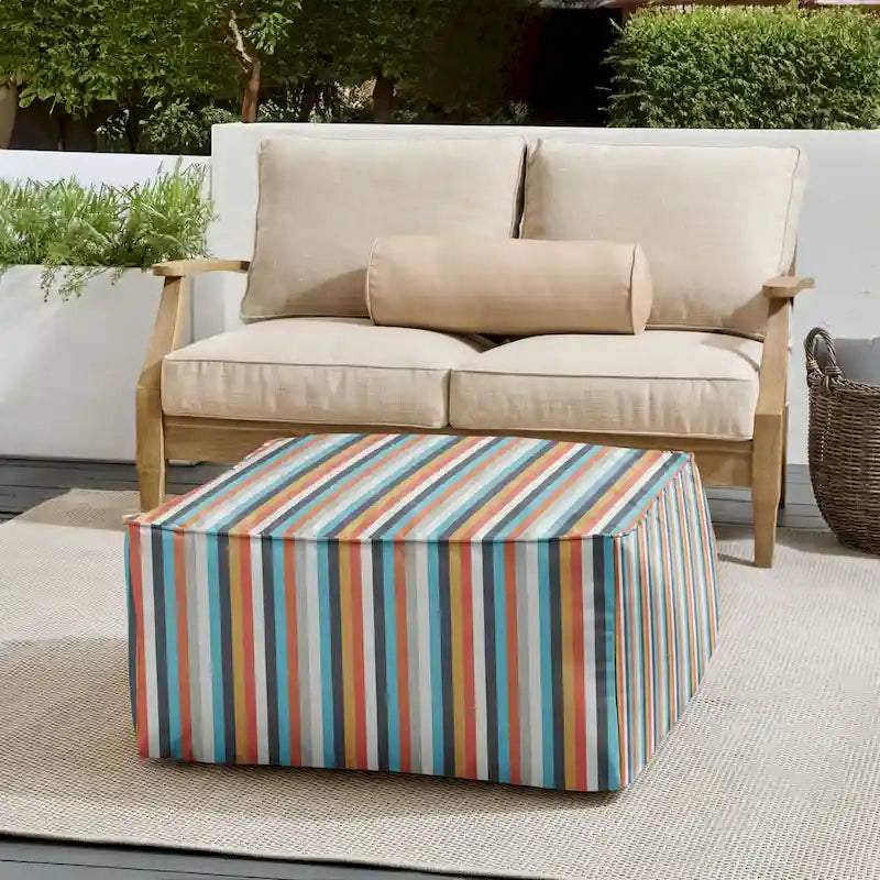 Sorra Home Sunbrella Outdoor Corded Bean Pouf