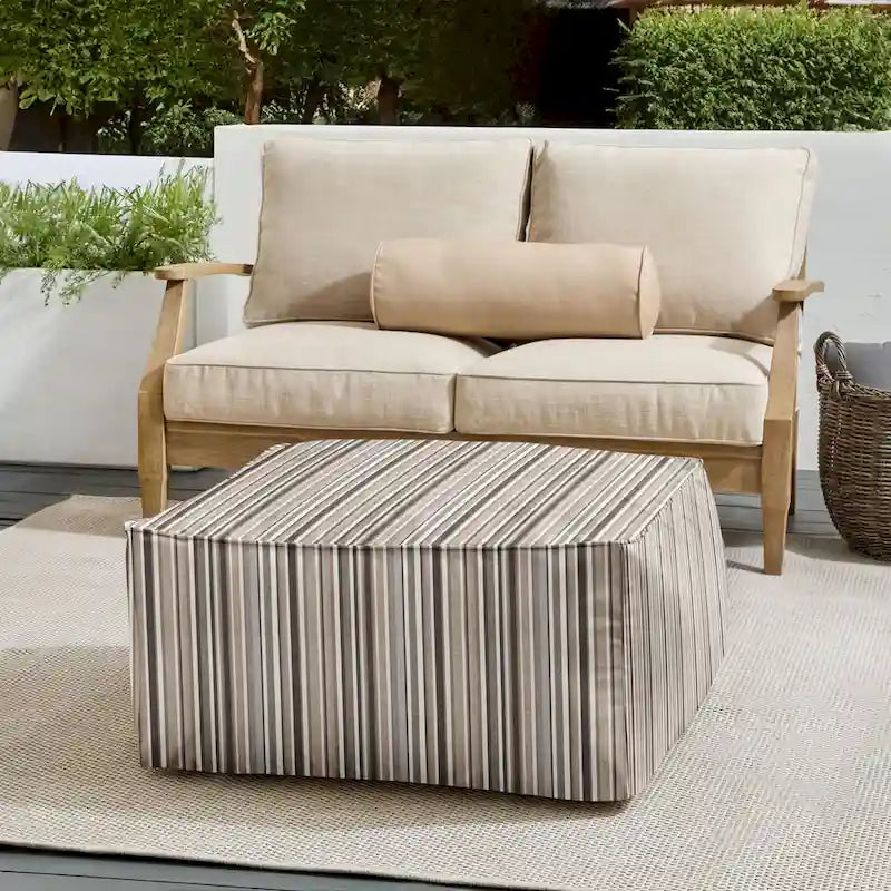 Sorra Home Sunbrella Outdoor Corded Bean Pouf