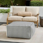 Sorra Home Sunbrella Outdoor Corded Bean Pouf