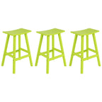 Polytrends Laguna Hdpe All Weather Outdoor Patio 29 Saddle Seat Bar Stool (Set Of 3)