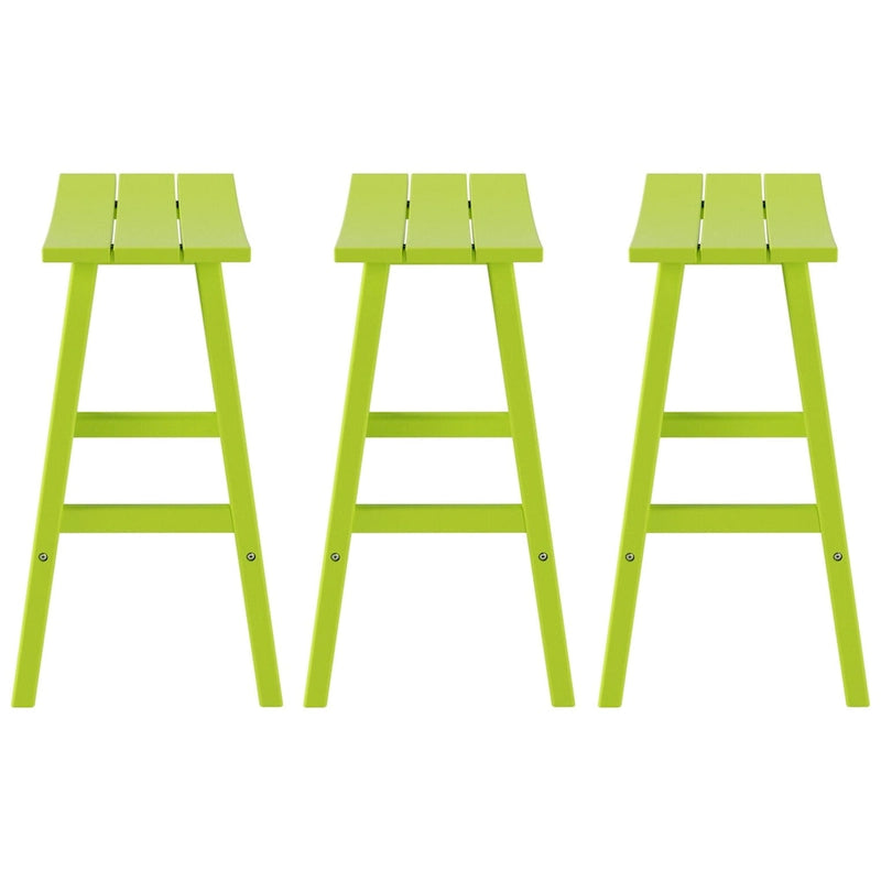 Polytrends Laguna Hdpe All Weather Outdoor Patio 29 Saddle Seat Bar Stool (Set Of 3)