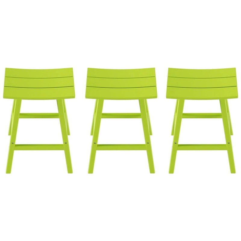 Polytrends Laguna Hdpe All Weather Outdoor Patio 29 Saddle Seat Bar Stool (Set Of 3)