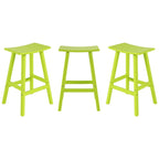 Polytrends Laguna Hdpe All Weather Outdoor Patio 29 Saddle Seat Bar Stool (Set Of 3)