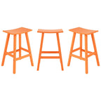Polytrends Laguna Hdpe All Weather Outdoor Patio 29 Saddle Seat Bar Stool (Set Of 3)
