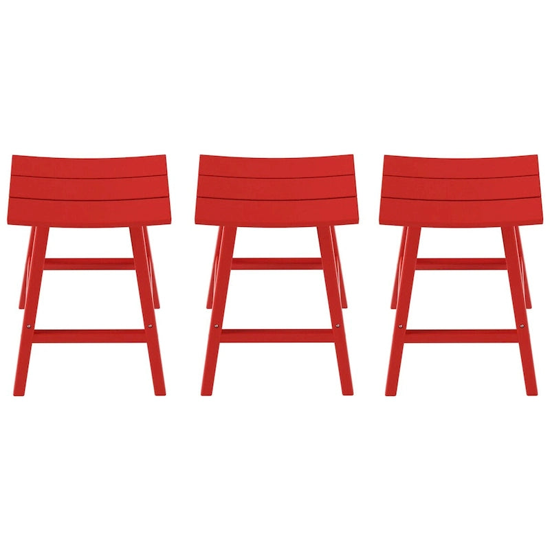 Polytrends Laguna Hdpe All Weather Outdoor Patio 29 Saddle Seat Bar Stool (Set Of 3)