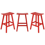 Polytrends Laguna Hdpe All Weather Outdoor Patio 29 Saddle Seat Bar Stool (Set Of 3)