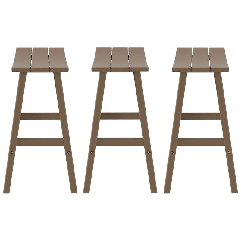 Polytrends Laguna Hdpe All Weather Outdoor Patio 29 Saddle Seat Bar Stool (Set Of 3)