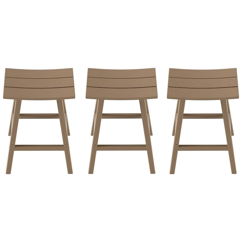 Polytrends Laguna Hdpe All Weather Outdoor Patio 29 Saddle Seat Bar Stool (Set Of 3)