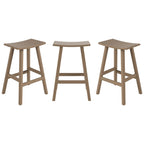 Polytrends Laguna Hdpe All Weather Outdoor Patio 29 Saddle Seat Bar Stool (Set Of 3)