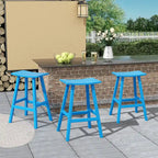 Polytrends Laguna Hdpe All Weather Outdoor Patio 29 Saddle Seat Bar Stool (Set Of 3)