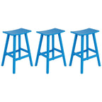 Polytrends Laguna Hdpe All Weather Outdoor Patio 29 Saddle Seat Bar Stool (Set Of 3)