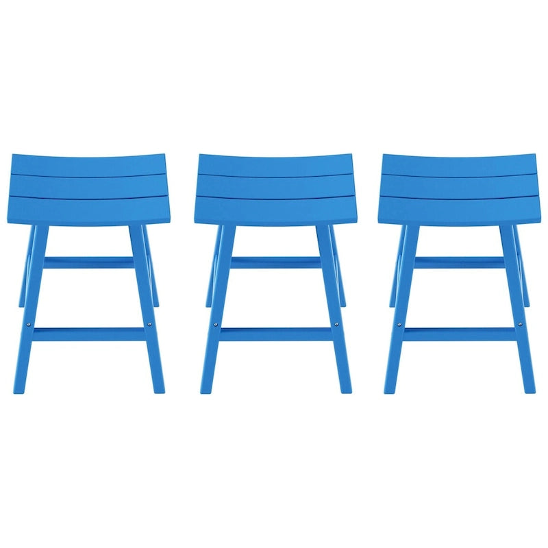Polytrends Laguna Hdpe All Weather Outdoor Patio 29 Saddle Seat Bar Stool (Set Of 3)