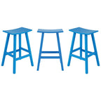 Polytrends Laguna Hdpe All Weather Outdoor Patio 29 Saddle Seat Bar Stool (Set Of 3)