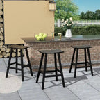 Polytrends Laguna Hdpe All Weather Outdoor Patio 29 Saddle Seat Bar Stool (Set Of 3)