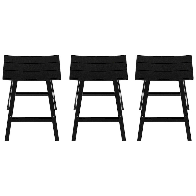 Polytrends Laguna Hdpe All Weather Outdoor Patio 29 Saddle Seat Bar Stool (Set Of 3)