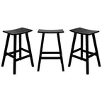 Polytrends Laguna Hdpe All Weather Outdoor Patio 29 Saddle Seat Bar Stool (Set Of 3)
