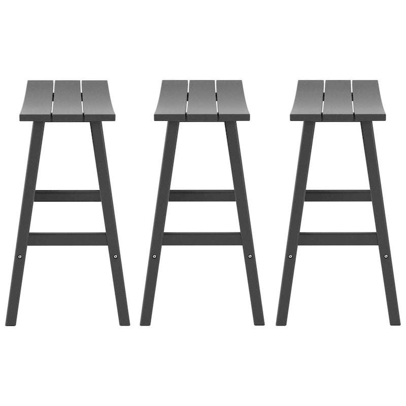 Polytrends Laguna Hdpe All Weather Outdoor Patio 29 Saddle Seat Bar Stool (Set Of 3)