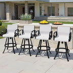 Outdoor Sunbrella Aluminum Swivel Bar Stool 2-piece Bar Height Stool Bar Chairs