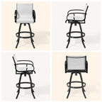 Outdoor Sunbrella Aluminum Swivel Bar Stool 2-piece Bar Height Stool Bar Chairs