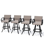Outdoor Sunbrella Aluminum Swivel Bar Stool 2-piece Bar Height Stool Bar Chairs