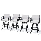 Outdoor Sunbrella Aluminum Swivel Bar Stool 2-piece Bar Height Stool Bar Chairs