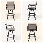 Outdoor Sunbrella Aluminum Swivel Bar Stool 2-piece Bar Height Stool Bar Chairs