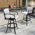 Outdoor Sunbrella Aluminum Swivel Bar Stool 2-piece Bar Height Stool Bar Chairs