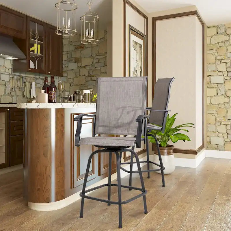 Futzca Patio Swivel Bar Bistro Set or Swivel Bar Stools